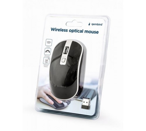 Миша бездротова Gembird MUSW-4B-06-BS Black/Silver