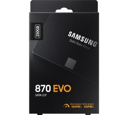 Накопичувач SSD 250GB Samsung 870 EVO 2.5" SATAIII MLC (MZ-77E250B/EU)