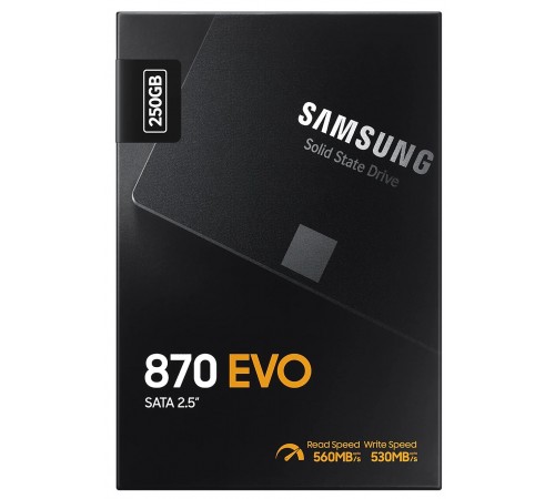 Накопичувач SSD 250GB Samsung 870 EVO 2.5" SATAIII MLC (MZ-77E250BW)