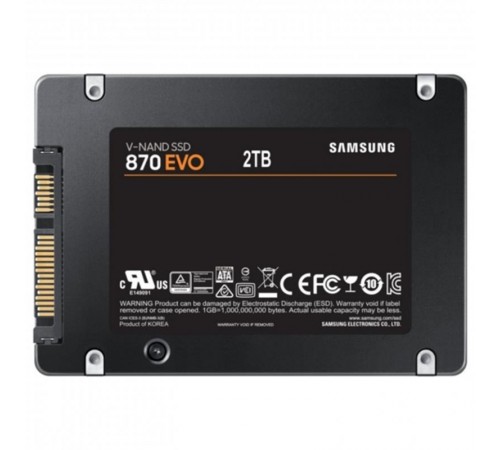 Накопичувач SSD 2TB Samsung 870 EVO 2.5" SATAIII MLC (MZ-77E2T0B/EU)