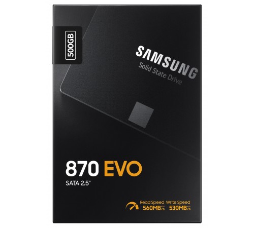 Накопичувач SSD 500GB Samsung 870 EVO 2.5" SATAIII MLC (MZ-77E500B/EU)