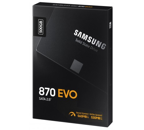 Накопичувач SSD 500GB Samsung 870 EVO 2.5" SATAIII MLC (MZ-77E500B/EU)