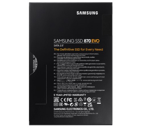 Накопичувач SSD 500GB Samsung 870 EVO 2.5" SATAIII MLC (MZ-77E500B/EU)