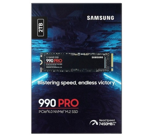 Накопичувач SSD 2ТB Samsung 990 PRO M.2 2280 PCIe 4.0 x4 NVMe V-NAND MLC (MZ-V9P2T0BW)