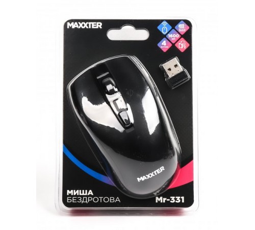 Миша бездротова Maxxter Mr-331 Black