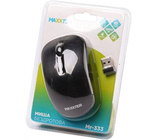 Миша бездротова Maxxter Mr-333 Black