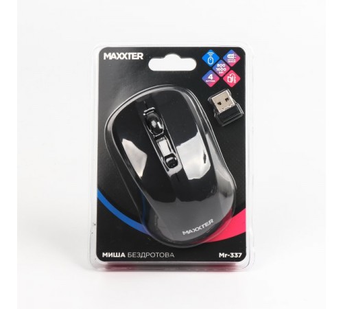 Миша бездротова Maxxter Mr-337 Black