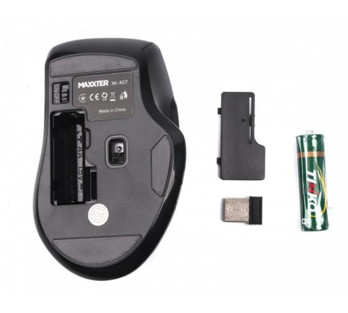 Миша бездротова Maxxter Mr-407 Black