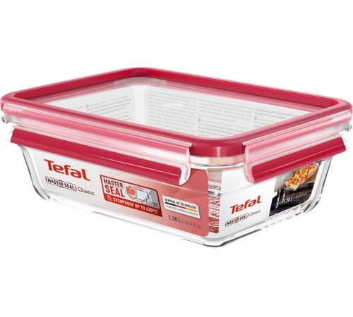 Форма для запікання Tefal MasterSeal Glass з кришкою 1.3 л (N1041010) Форма для запікання Tefal MasterSeal Glass з кришкою 1.3 л (N1041010)