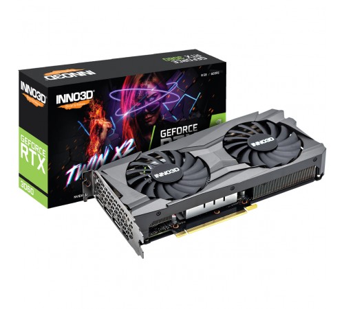 Відеокарта GF RTX 3060 8GB GDDR6 Twin X2 Inno3D (N30602-08D6-11902130)
