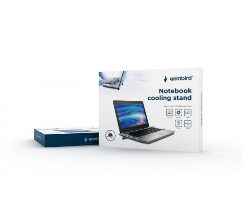 Охолоджуюча підставка для ноутбука Gembird NBS-1F15-04 Black 15.6"