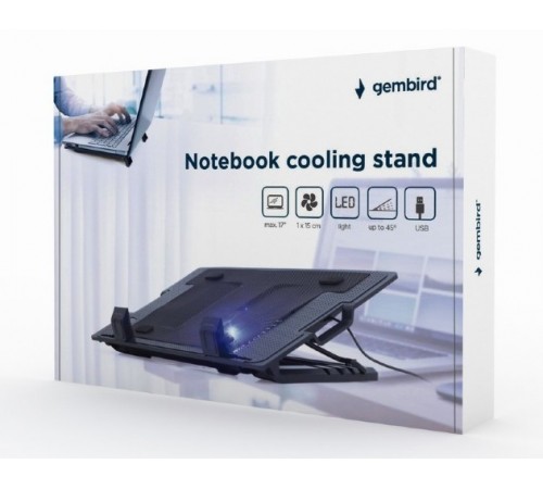 Підставка для ноутбука Gembird NBS-1F17T-01 Black 17"