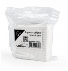 Розетка Cablexpert (NCAC-2F5E-01) 2хRJ-45, Cat5Е, зовнішня, біла