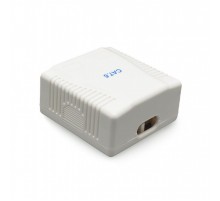 Розетка Cablexpert (NCAC-2F6-01) RJ-45, Cat6, зовнішня, біла