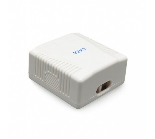 Розетка Cablexpert (NCAC-2F6-01) RJ-45, Cat6, зовнішня, біла