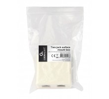 Розетка Cablexpert (NCAC-HS-SMB2) 2хRJ-45, Cat5Е, зовнішня, біла