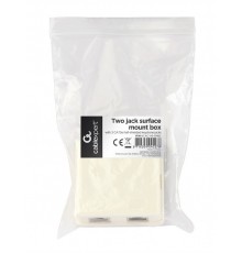 Розетка Cablexpert (NCAC-HS-SMB2) 2хRJ-45, Cat5Е, зовнішня, біла
