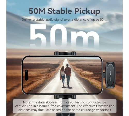 Мікрофон Vention USB Type-C 2-Pack Wireless Lavalier Black (NCBB0)