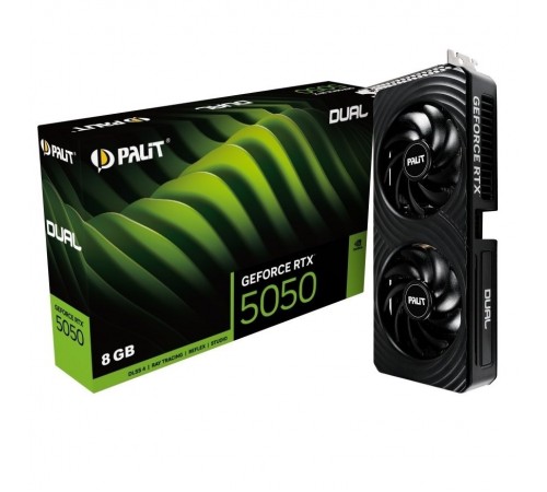 Відеокарта GF RTX 5050 8GB GDDR6 Dual Palit (NE65050019P1-GB2070D)