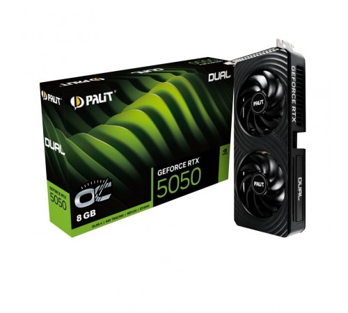 Відеокарта GF RTX 5050 8GB GDDR6 Dual OC Palit (NE65050S19P1-GB2070D) Відеокарта GF RTX 5050 8GB GDDR6 Dual OC Palit (NE65050S19P1-GB2070D)