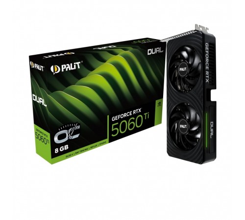 Відеокарта GF RTX 5060 Ti 8GB GDDR7 Dual OC Palit (NE7506TT19P1-GB2062D)
