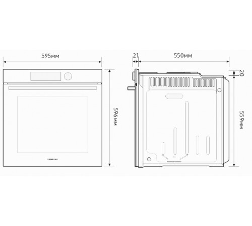 Духова шафа Samsung NV7B4125ZAK/WT