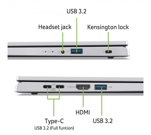 Ноутбук Acer Aspire Go 15 AG15-21P (NX.J8TEU.008) Silver