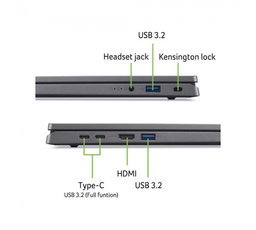 Ноутбук Acer Aspire Go 17 AG17-31P-309C (NX.J8ZEU.007) Steel Gray