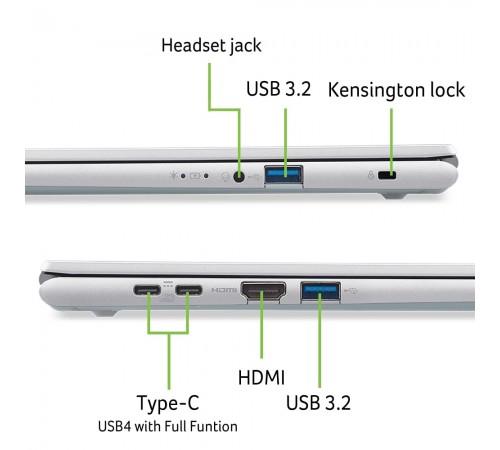 Ноутбук Acer Aspire Go 15 AG15-72P-56WZ (NX.JSVEU.011) Silver