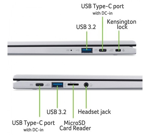 Ноутбук Acer Chromebook 314 CB314-4H (NX.KNBEU.003) Silver