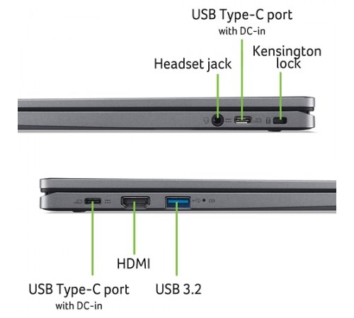 Ноутбук Acer Chromebook Plus 514 CB514-3H-R7CE (NX.KP4EU.002) Steel Gray Ноутбук Acer Chromebook Plus 514 CB514-3H-R7CE (NX.KP4EU.002) Steel Gray