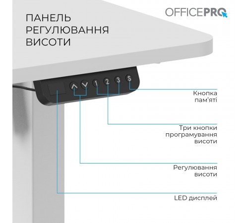 Комп`ютерний стіл OfficePro ODE1670W Комп`ютерний стіл OfficePro ODE1670W