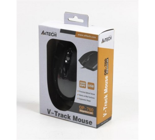 Миша A4Tech OP-760 Black USB V-Track