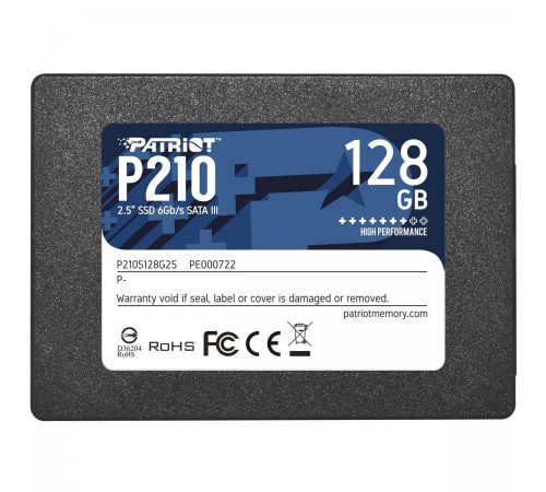 Накопичувач SSD 128GB Patriot P210 2.5" SATAIII TLC (P210S128G25)