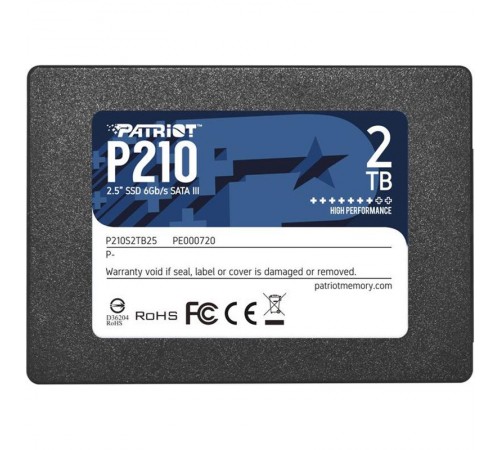 Накопичувач SSD 2TB Patriot P210 2.5" SATAIII TLC (P210S2TB25)