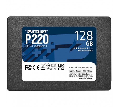 Накопичувач SSD 128GB Patriot P220 2.5" SATAIII TLC (P220S128G25)