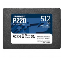 Накопичувач SSD  512GB Patriot P220 2.5" SATAIII TLC (P220S512G25)
