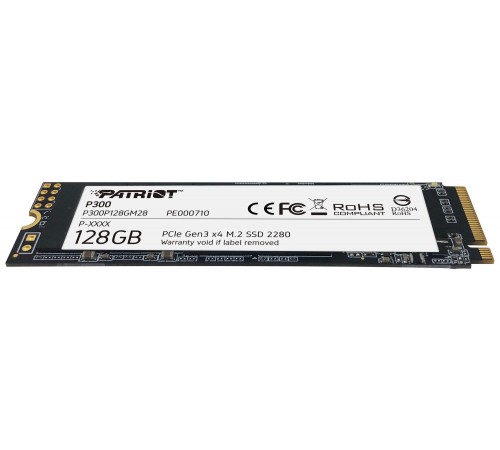 Накопичувач SSD 128GB Patriot P300 M.2 2280 PCIe 3.0 x4 NVMe TLC (P300P128GM28)