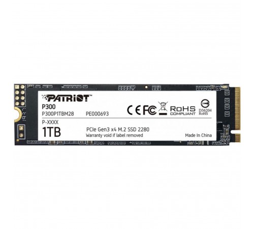 Накопичувач SSD 1TB Patriot P300 M.2 2280 PCIe 3.0 x4 NVMe TLC (P300P1TBM28)