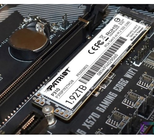 Накопичувач SSD 1.92TB Patriot P310 M.2 2280 PCIe NVMe 3.0 x4 TLC (P310P192TM28)