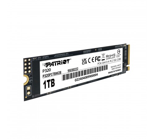 Накопичувач SSD 1TB Patriot P320 M.2 2280 PCIe 3.0 x4 NVMe TLC (P320P1TBM28)