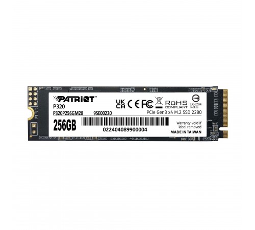 Накопичувач SSD 256GB Patriot P320 M.2 2280 PCIe 3.0 x4 NVMe TLC (P320P256GM28)