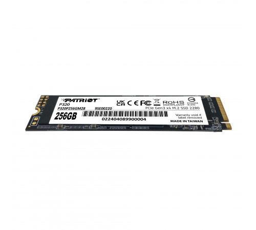 Накопичувач SSD 256GB Patriot P320 M.2 2280 PCIe 3.0 x4 NVMe TLC (P320P256GM28)