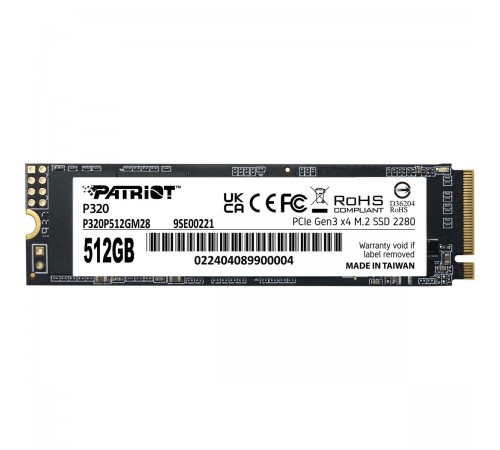 Накопичувач SSD 512GB Patriot P320 M.2 2280 PCIe 3.0 x4 NVMe TLC (P320P512GM28)