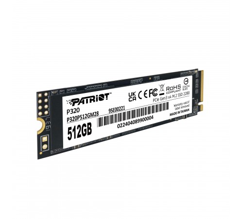 Накопичувач SSD 512GB Patriot P320 M.2 2280 PCIe 3.0 x4 NVMe TLC (P320P512GM28)