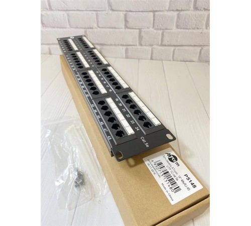 Патч-панель ATcom P5148 19" 48хRJ-45 UTP 2U cat.5е Патч-панель ATcom P5148 19" 48хRJ-45 UTP 2U cat.5е