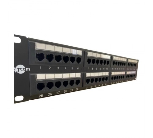 Патч-панель ATcom P5148 19" 48хRJ-45 UTP 2U cat.5е Патч-панель ATcom P5148 19" 48хRJ-45 UTP 2U cat.5е