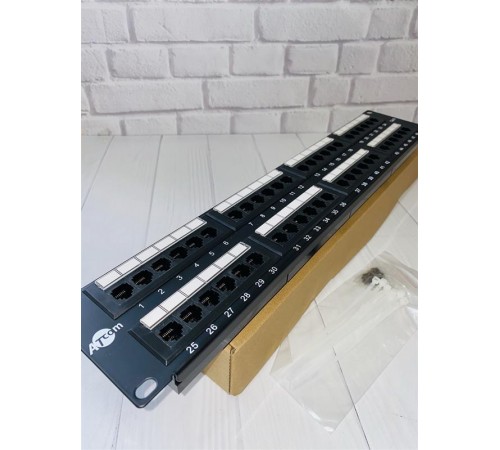 Патч-панель ATcom P6048 19" 48хRJ-45 UTP 2U cat.6 Патч-панель ATcom P6048 19" 48хRJ-45 UTP 2U cat.6