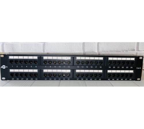Патч-панель ATcom P6048 19" 48хRJ-45 UTP 2U cat.6 Патч-панель ATcom P6048 19" 48хRJ-45 UTP 2U cat.6