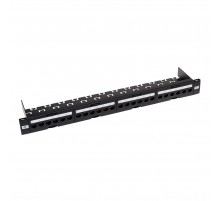 Патч-панель ATcom P6148 19" 24хRJ-45 UTP 1U cat.6, в зборі